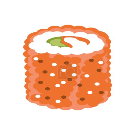 Téléchargez les illustrations : Sushi japonais recette isolée design - en licence libre de droit