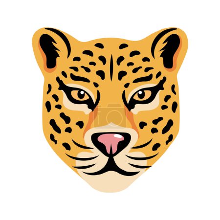Ilustración de Dibujos animados animales leopardo diseño aislado - Imagen libre de derechos