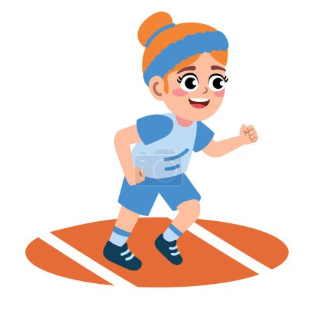 Photo for Runner girl character isolated design - Royalty Free Image