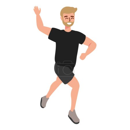 Illustration for Runner man sporty isolated design - Royalty Free Image