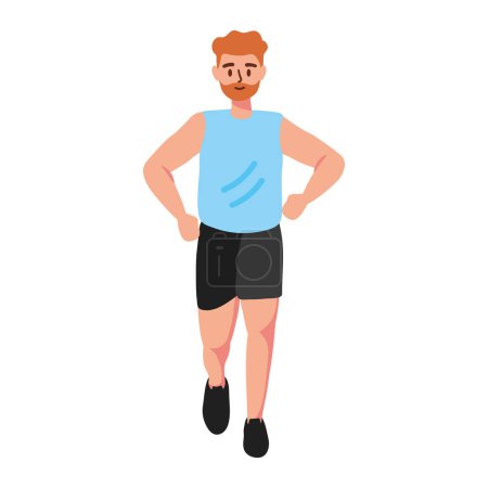Illustration for Runner man athletic isolated design - Royalty Free Image