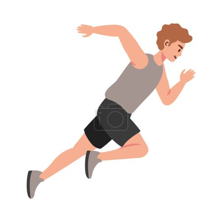 Illustration for Runner man professional isolated design - Royalty Free Image
