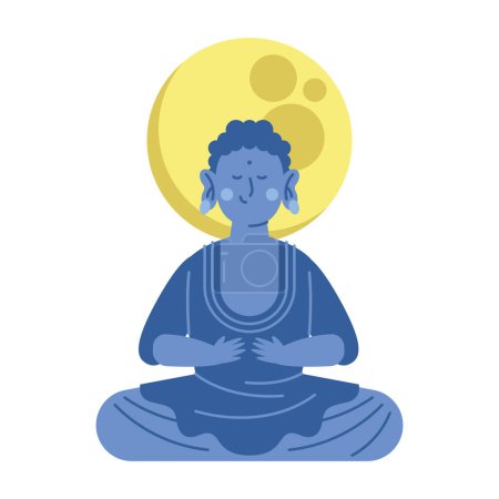 Ilustración de Wesak buddha celebración diseño aislado - Imagen libre de derechos
