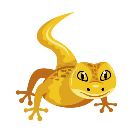 Ilustración de Reptil animal lagarto amarillo aislado - Imagen libre de derechos