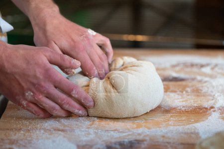 Téléchargez les photos : Tasted, special and fresh beautiful french raw bread - en image libre de droit