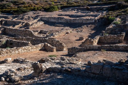 Foto de Hermosas ciudades antiguas Kamiros, isla de Rodas, Grecia - Imagen libre de derechos