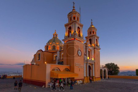 Photo for Cholula, Puebla, Mexico - March 18, 2022 - the Sanctuary of the Virgen de los Remedios in the pueblo magico of Cholula - Royalty Free Image