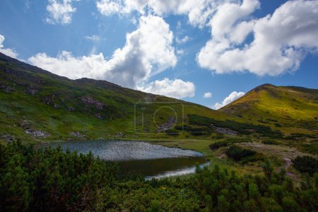 Photo for View of the Nesamovyte Lake in Ukrainian Carpathian mountains - Royalty Free Image