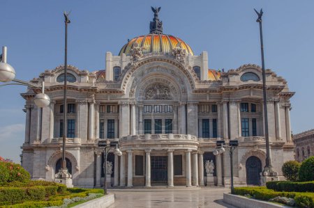 Photo for Mexico City, Mexico;  March 15,  2022: The Palace of Fine Arts also know as "Palacio de Bellas Artes" is a prominent cultural center in Mexico City, was built for Centennial of the War of Independence in 1910. - Royalty Free Image
