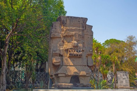 Photo for MEXICO CITY, MEXICO -  March 12, 2022: Tlaloc, Aztec deity of rain and fertility, entrance to the  Anthropology Museum in Mexico City in 1964 - Royalty Free Image