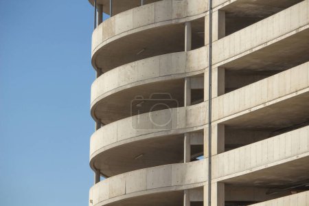 Multi Level Parking in modern city Parking Space Background