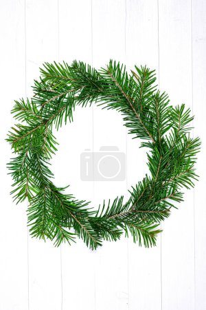 Photo for Christmas tree branches frame - Royalty Free Image