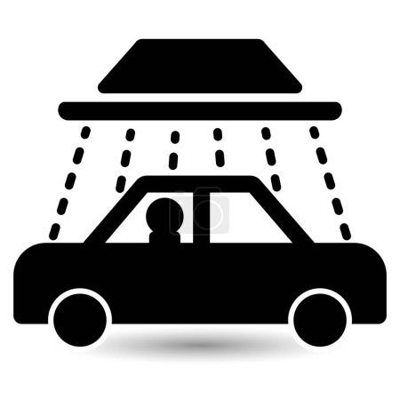 Illustration for Carwash vector icon isolated on a white background. - Royalty Free Image