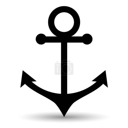 Illustration for Anchor icon isolated on a white background. - Royalty Free Image