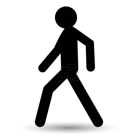 Ilustración de Icono peatonal aislado sobre un fondo blanco. - Imagen libre de derechos