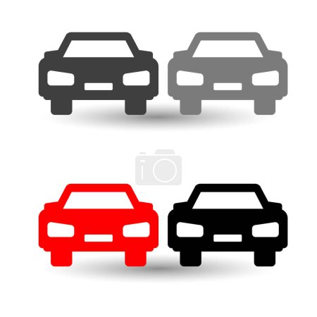 Illustration for Overtaking ban icon isolated on a white background. - Royalty Free Image