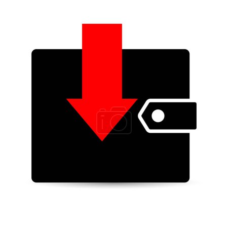 Illustration for Wallet vector icon isolated on a white background. - Royalty Free Image