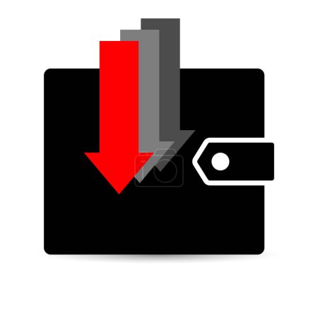 Ilustración de Monedero icono vectorial aislado sobre un fondo blanco. - Imagen libre de derechos
