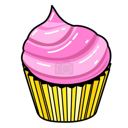 Cake icon. Line art. White background. Social media icon. Business concept. Sign, symbol, web element. Tattoo template. Website pictogram.