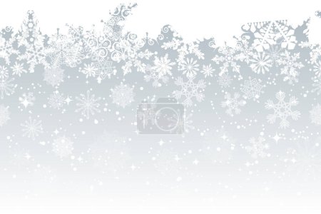 Nieve ventisca de hermosos copos de nieve que caen artística. Fondo de vacaciones de Navidad para el diseño de decoración celebración.