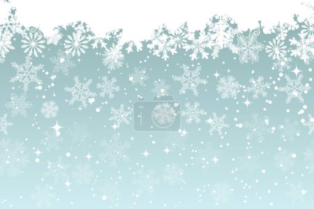 Téléchargez les illustrations : Blizzard de neige de belles chutes artistiques flocons de neige. Fond de vacances de Noël pour la conception de décoration célébration. - en licence libre de droit