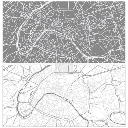 Ilustración de Esquema de ilustración vectorial editable en capas de París, Francia. - Imagen libre de derechos