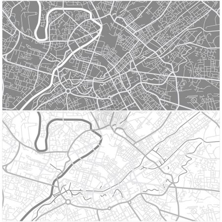 Illustration for Layered editable vector illustration outline of Manchester,Britain. - Royalty Free Image