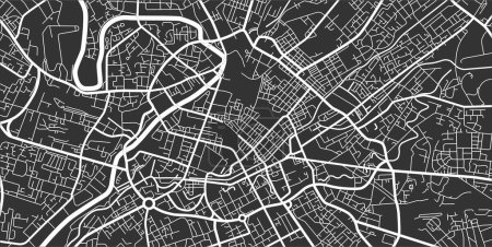 Illustration for Layered editable vector illustration outline of Manchester,Britain. - Royalty Free Image