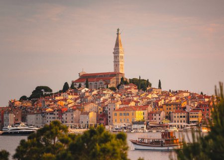 Photo for Sunset over the old town of Rovinj, Croatia - Royalty Free Image