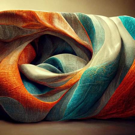Foto de Abstract design made from fabric, cloth dynamic abstract product display background - Imagen libre de derechos