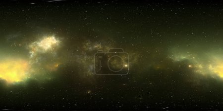 Photo for 360 degree stellar system and gas nebula. Panorama, environment 360 HDRI map. Equirectangular projection, spherical panorama. 3d illustration - Royalty Free Image