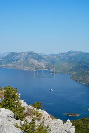 Photo for View from Mount St. John on the Peljesac peninsula towards Trstenik - Royalty Free Image