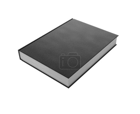 Photo for Blank mockup black book cover isolated on a white background. - Royalty Free Image