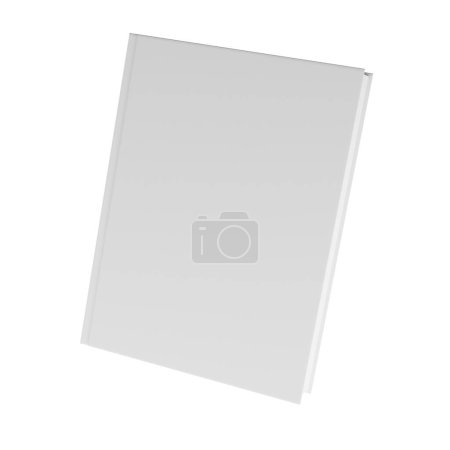 Photo for Blank mockup white book cover isolated on a white background. - Royalty Free Image