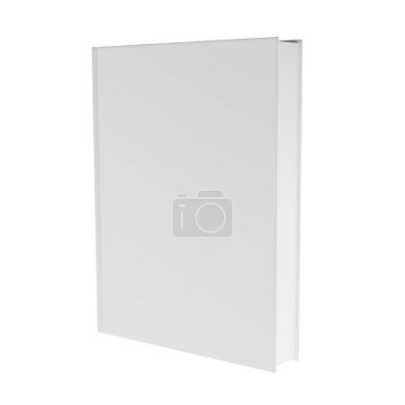 Photo for Blank mockup white book cover isolated on a white background. - Royalty Free Image