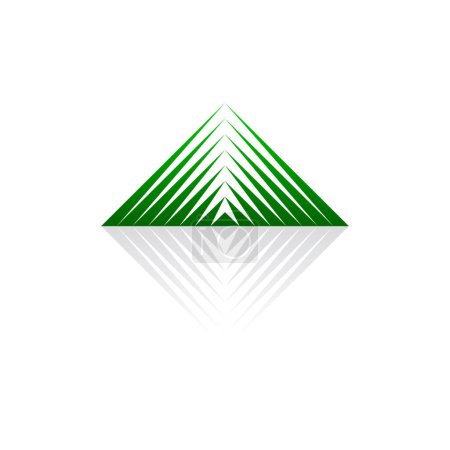 Dynamic, Powerful and Upward LIfting Futuristic Pyramid Vector Icon.