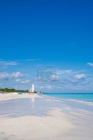 The beautiful beach of Varadero in Cuba on a summer day