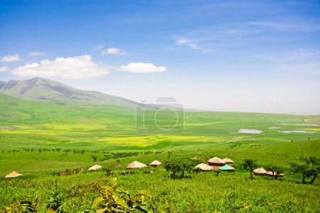 Photo for African landscape at Ngorongoro Crater in Tanzania - Royalty Free Image