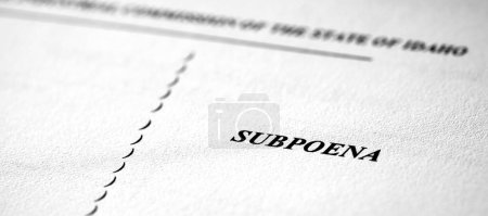 Subpoena for Court Legal Documents Law