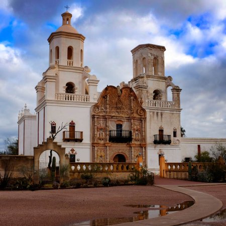 Mission San Xavier à Tucson Arizona Architecture de bâtiments religieux espagnols