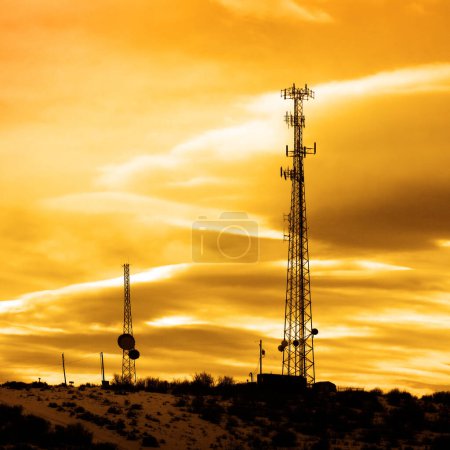 Radio towers for signals radios cell phones and television tv