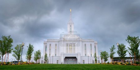 Téléchargez les photos : Pocatello Idaho LDS Temple construction Église mormone de Jésus Christ religion sacrée construction - en image libre de droit