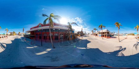 Photo for Fort Myers, FL, USA - November 20, 2022: 360 spherical photo Fort Myers Beach FL Hurricane Ian aftermath cleanup and recover - Royalty Free Image