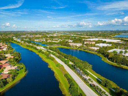 Photo for Aerial drone photo of Weston Road FL USA - Royalty Free Image