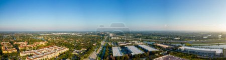 Foto de Foto aérea distrito de negocios Weston Florida EE.UU. - Imagen libre de derechos