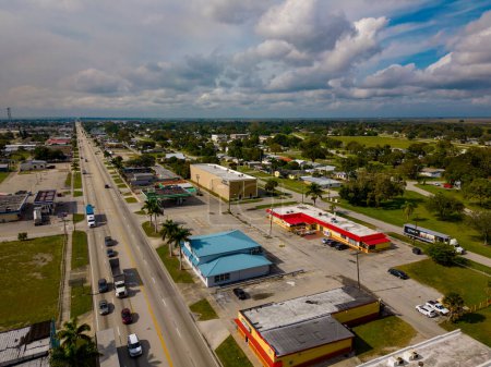 Photo for Aerial photo industrial business and supply in Clewiston FL - Royalty Free Image