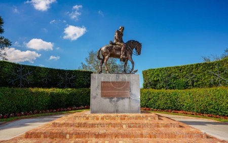 Foto de Davie, FL, USA - January 12, 2023: Photo of Major William Lauderdale and The Seminole War memorial statue - Imagen libre de derechos