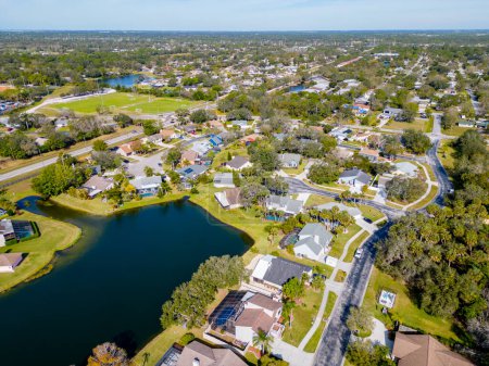 Téléchargez les photos : Aerial photo homes in Sarasota Florida USA - en image libre de droit
