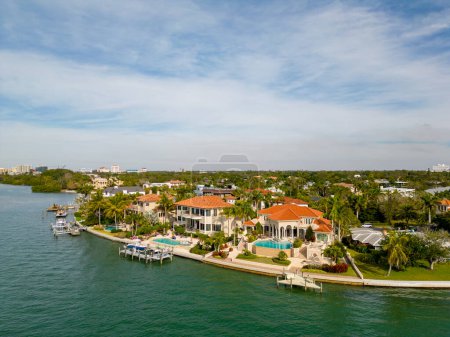 Foto de Aerial photo luxury real real estate Sarasota Florida USA - Imagen libre de derechos