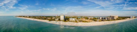 Photo for Aerial panorama Lido Key Beach Gulf of Mexico - Royalty Free Image